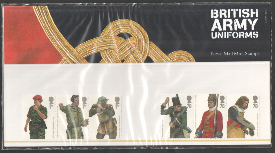 (image for) 2007 British Army Uniforms Royal Mail Presentation Pack 402